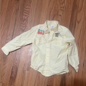 Gymboree Easter Yellow Striped Button-Up Shirt